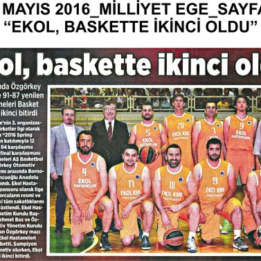 Aegean League | Haber - 2016 SPRING CUP' IN 27 MAYIS TARİHLİ MİLLİYET EGE BASIN HABERİ...