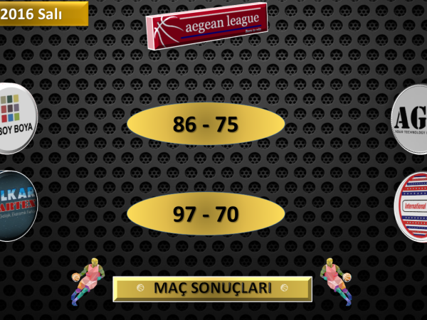Aegean League | 2016 SPRING CUP' TA 5. HAFTA 2. GÜN MAÇ SONUÇLARI...