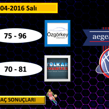 Aegean League | Haber - 2016 SPRING CUP' TA 7. HAFTA 2. GÜN MAÇ SONUÇLARI...