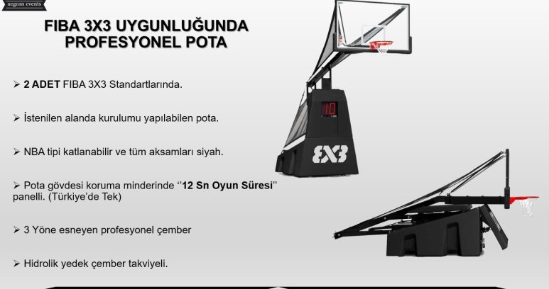 Aegean League | FIBA 3X3 uygunluğunda PROFESYONEL POTA...