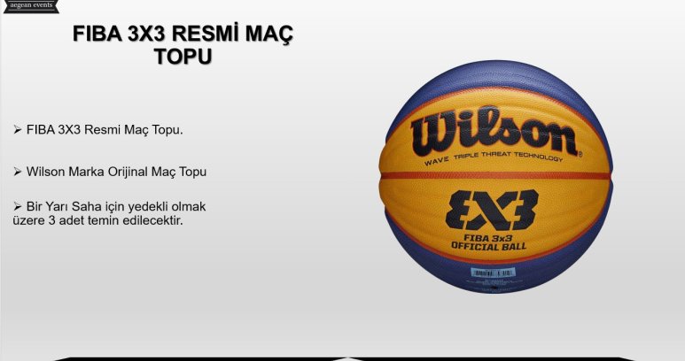 Aegean League | FIBA 3X3 RESMİ MAÇ TOPLARI...